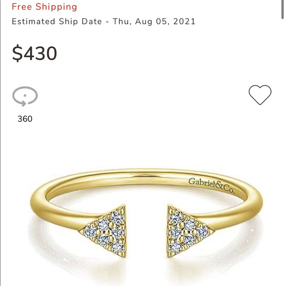 HP🎉Gabriel & Co 14k Gold & diamond ring - Picture 3 of 14